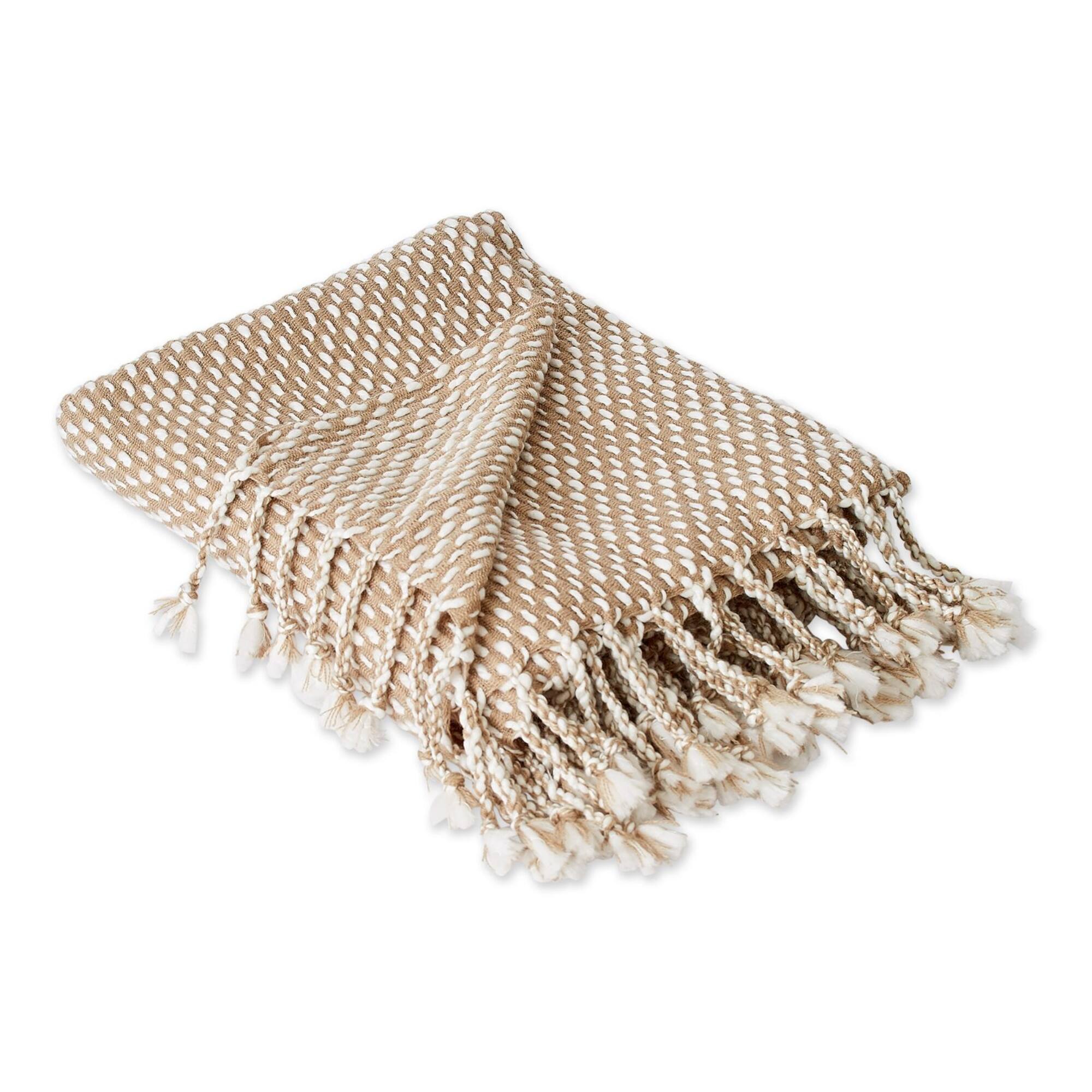 DII® Stone & White Textured Acrylic Throw